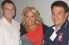 President of the SAIMC, Johan Maartens, with outgoing chairman Debbie Scott and 2012 chairman Alvin Seitz